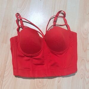 Red Strappy Women's Bustier